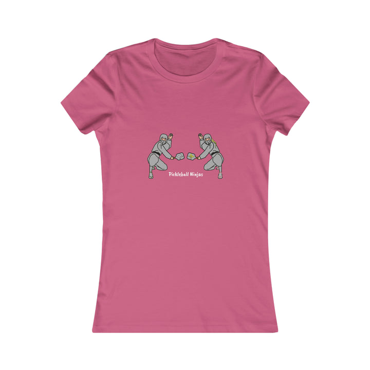 Pickleball Ninjas-Mixed Doubles Women's Slim-Fit Cotton T-Shirt - Great Pickleball Stuff