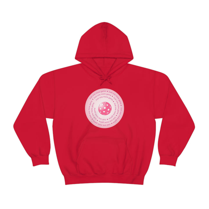 Just One More Game-Pink Unisex Hoodie - Great Pickleball Stuff