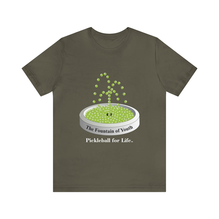 The Pickleball Fountain-Green Unisex T-Shirt - Great Pickleball Stuff