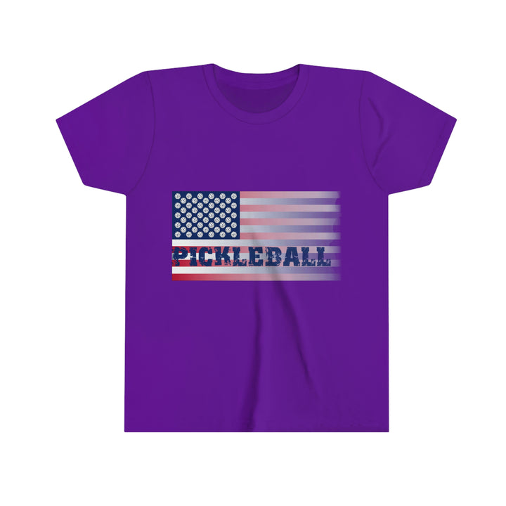 Pickleball Flag (Faded) Youth T-Shirt - Great Pickleball Stuff