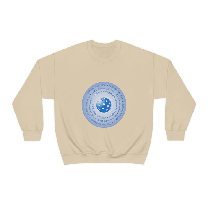 Just One More Game-Blue Unisex Crewneck Sweatshirt - Great Pickleball Stuff