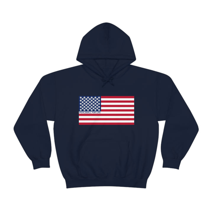 Pickleball for Life Flag Unisex Hoodie - Great Pickleball Stuff