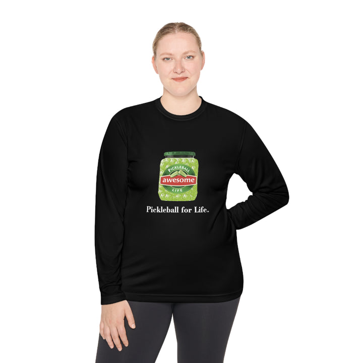 Awesome Pickles Unisex Moisture-Wicking Long Sleeve Tee - Great Pickleball Stuff