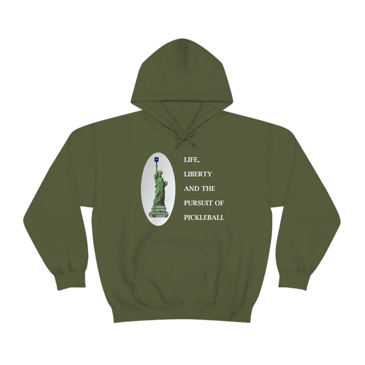 Life, Liberty & the Pursuit of Pickleball Unisex Hoodie - Great Pickleball Stuff