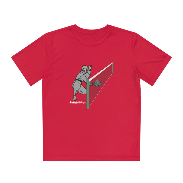 Pickleball Ninja Dinking-Male Youth Moisture-Wicking T-Shirt - Great Pickleball Stuff