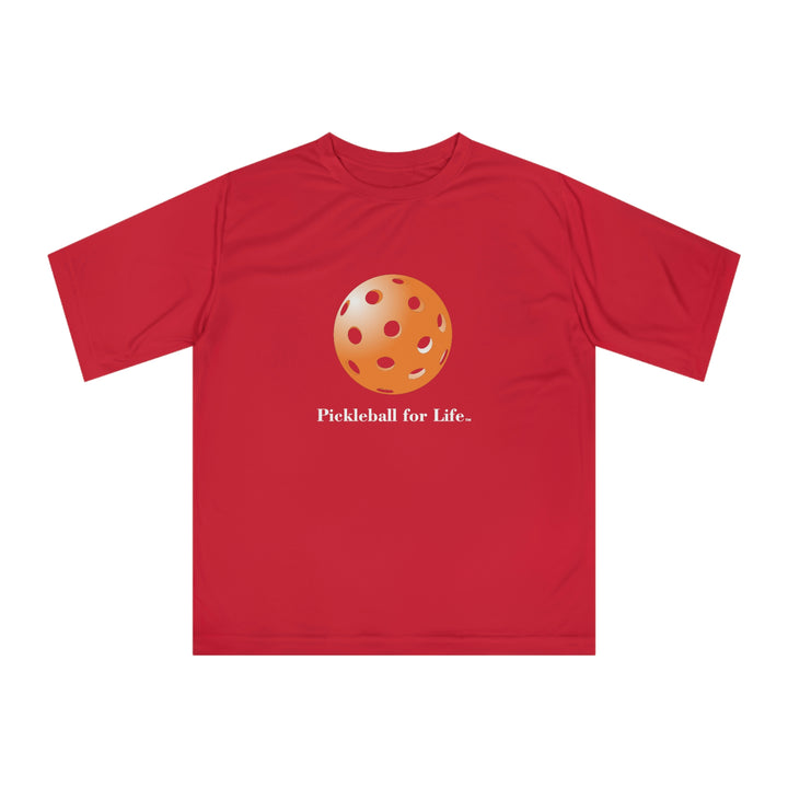 Pickleball for Life-Orange Unisex Moisture-Wicking T-Shirt - Great Pickleball Stuff