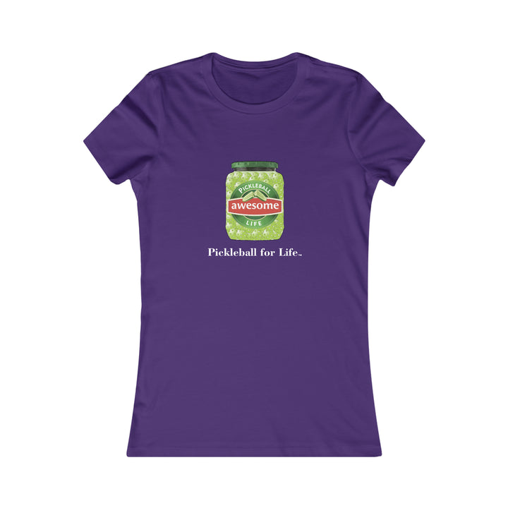 Awesome Pickles Women's Slim-Fit Premium Cotton T-Shirt - Great Pickleball Stuff