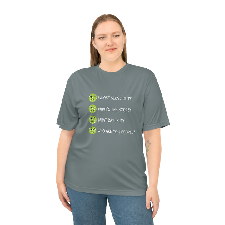 Who Are You People? Unisex Moisture-Wicking T-Shirt - Great Pickleball Stuff