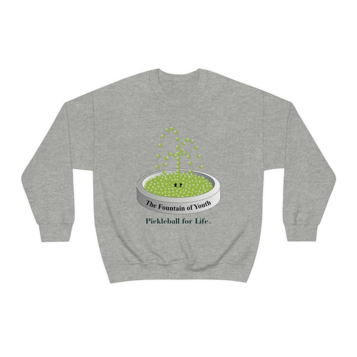 The Pickleball Fountain-Green Unisex Crewneck Sweatshirt - Great Pickleball Stuff