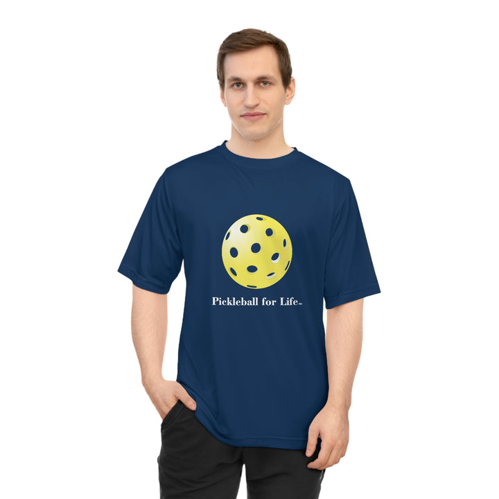 Pickleball for Life-Yellow Unisex Moisture-Wicking T-Shirt - Great Pickleball Stuff