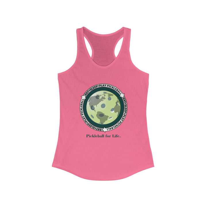 Eat Sleep Play Pickleball Women's Racerback Tank - Great Pickleball Stuff