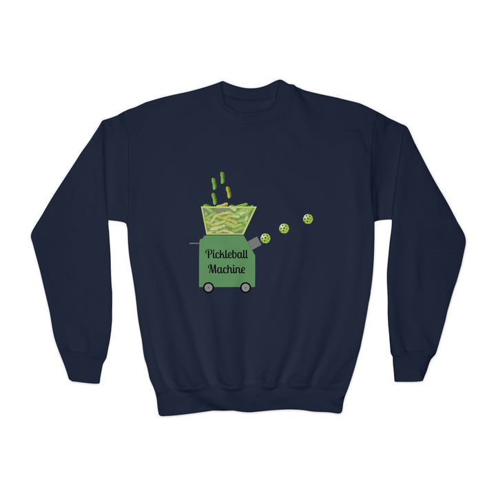 The Pickleball Machine Youth Crewneck Sweatshirt - Great Pickleball Stuff