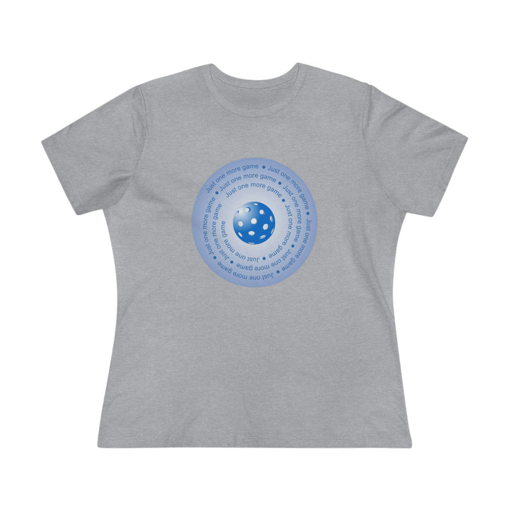 Just One More Game-Blue Women's Relaxed-Fit T-shirt-Great Pickleball Stuff