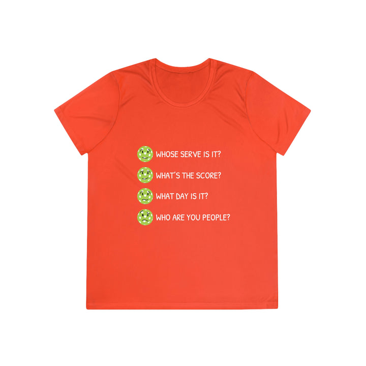 Who Are You People? Women's Moisture-Wicking T-Shirt - Great Pickleball Stuff