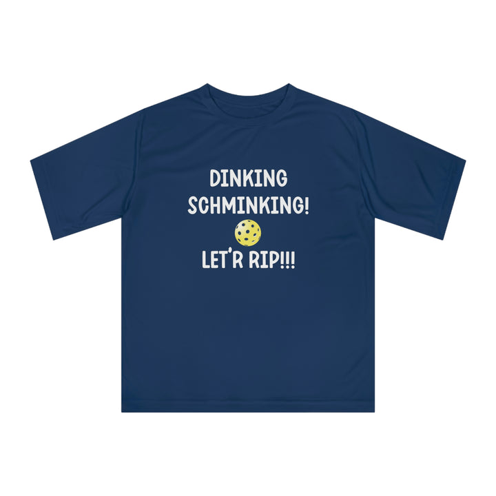 Dinking Schminking Unisex Moisture-Wicking T-Shirt - Great Pickleball Stuff