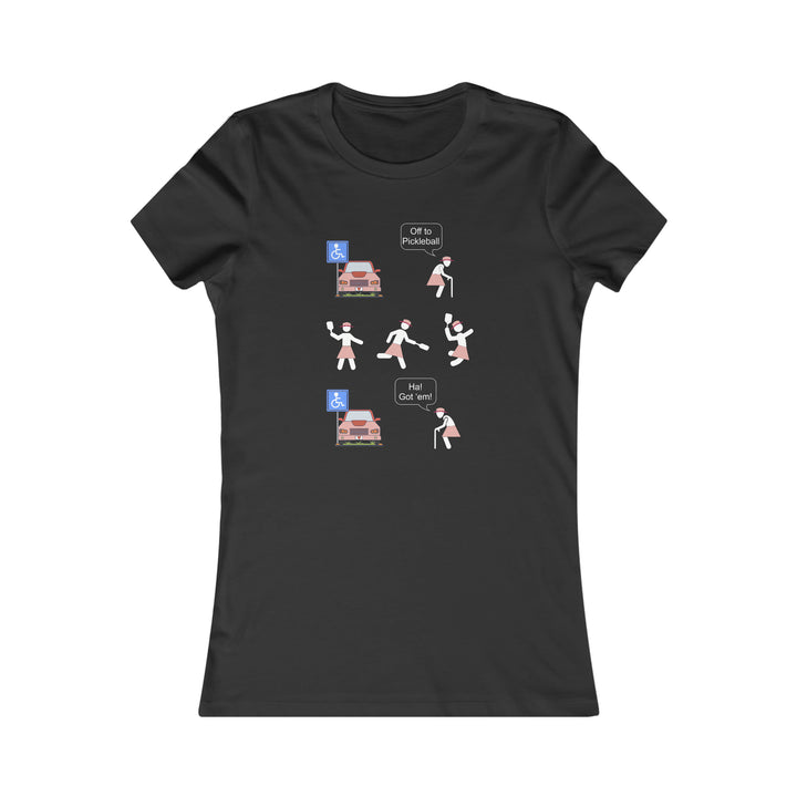 Got'em! (Old Woman) Women's Slim-Fit Premium Cotton T-Shirt - Great Pickleball Stuff