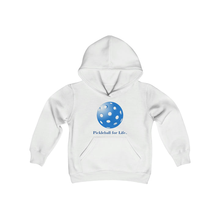 Pickleball for Life-Blue Youth Hoodie - Great Pickleball Stuff