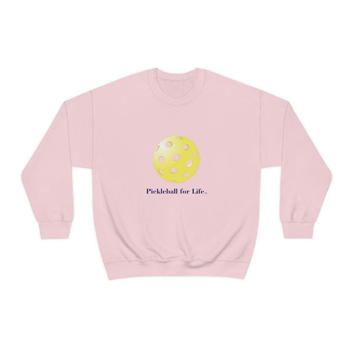 Pickleball for Life-Yellow Unisex Crewneck Sweatshirt - Great Pickleball Stuff