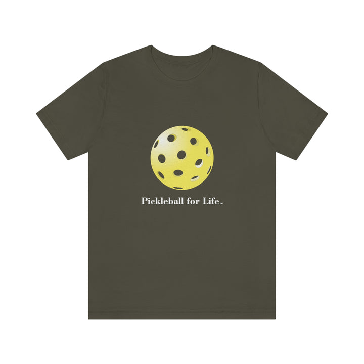 Pickleball for Life-Yellow Unisex T-Shirt - Great Pickleball Stuff