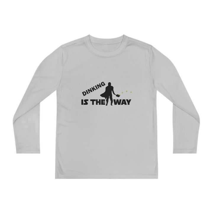 Dinking is the Way Youth Long Sleeve Moisture-Wicking T-Shirt - Great Pickleball Stuff