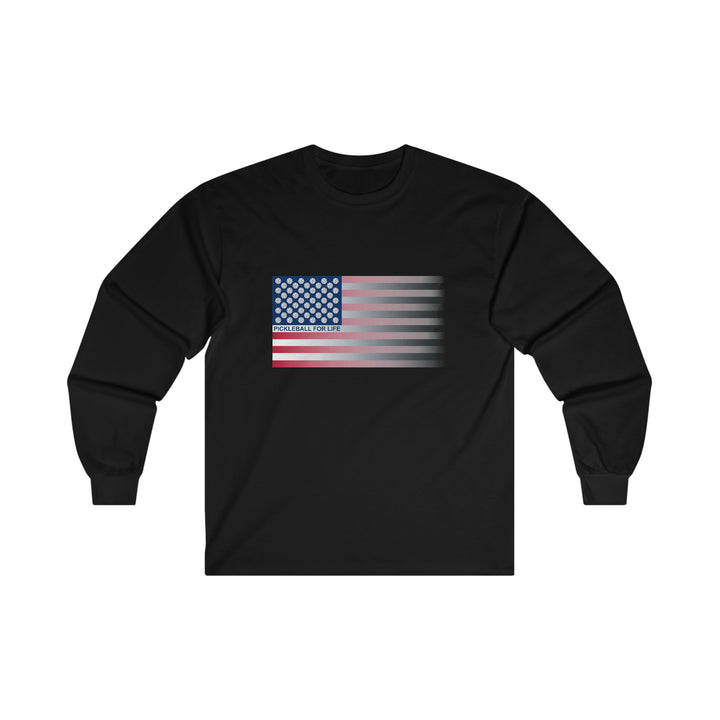 Pickleball for Life Flag (Faded) Ultra Cotton Long Sleeve Tee - Great Pickleball Stuff