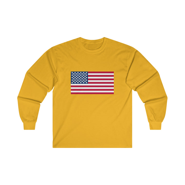 Pickleball Stars Flag Ultra Cotton Long Sleeve Tee - Great Pickleball Stuff