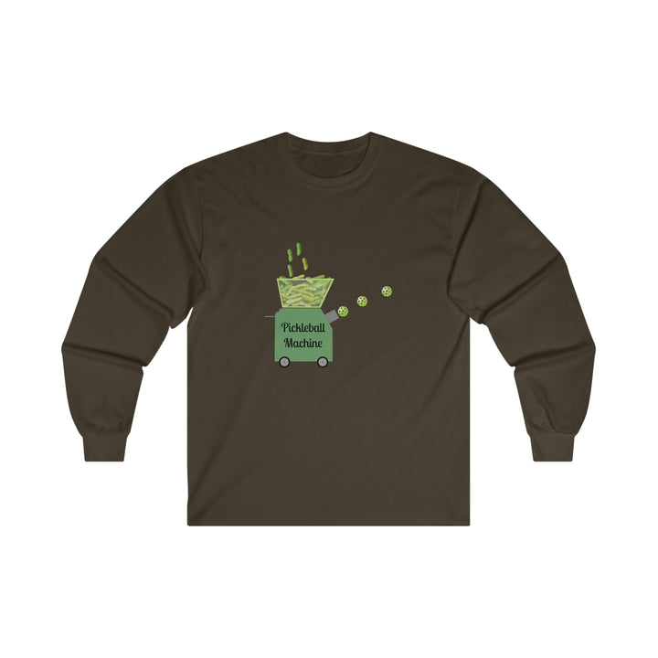 The Pickleball Machine Ultra Cotton Long Sleeve Tee - Great Pickleball Stuff