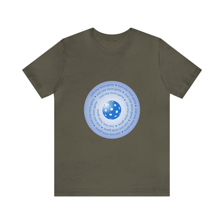 Just One More Game-Blue Unisex T-Shirt - Great Pickleball Stuff