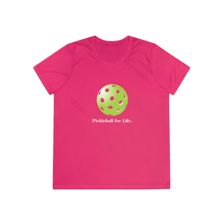 Pickleball for Life-Green Women's Moisture-Wicking T-Shirt - Great Pickleball Stuff