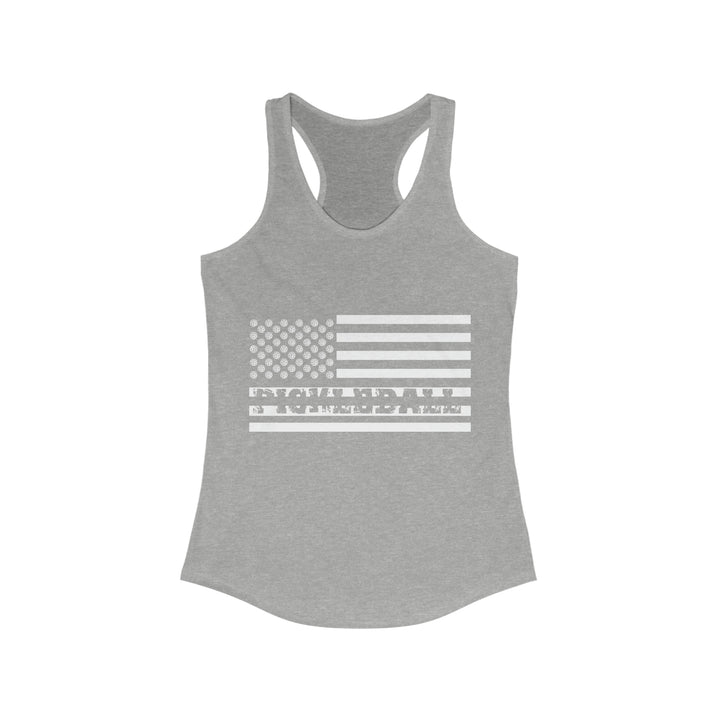 Pickleball Flag Transparent Women's Racerback Tank - Great Pickleball Stuff