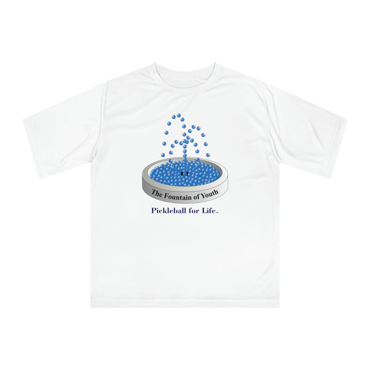 The Pickleball Fountain-Blue Unisex Moisture-Wicking T-Shirt - Great Pickleball Stuff