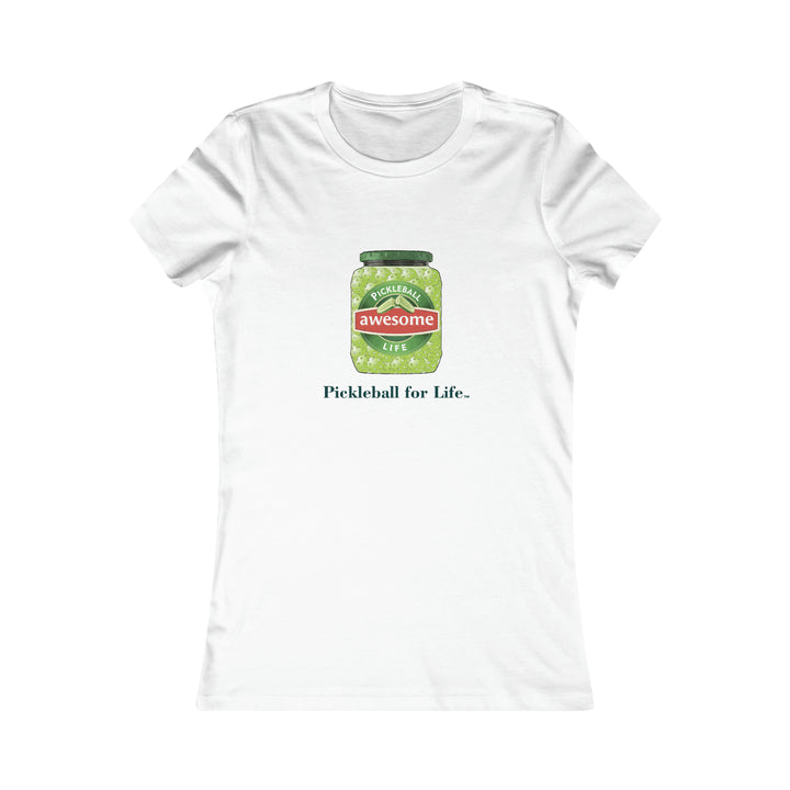 Awesome Pickles Women's Slim-Fit Premium Cotton T-Shirt - Great Pickleball Stuff