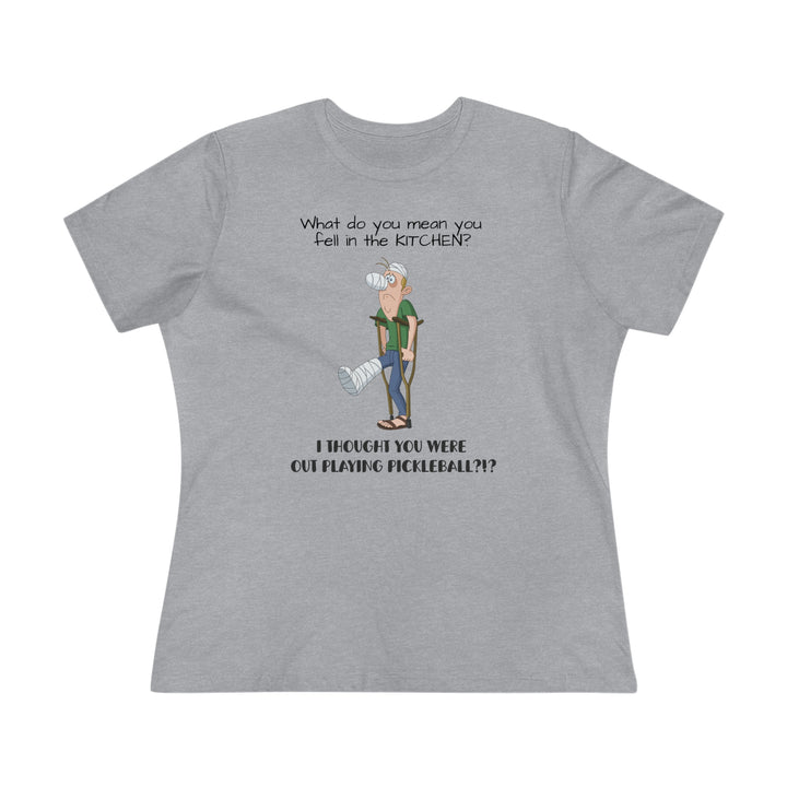 I Thought You Were Out Playing Pickleball? Women's Relaxed-Fit T-shirt - Great Pickleball Stuff