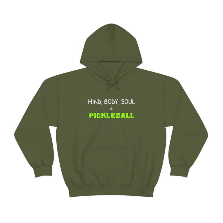 Mind, Body, Soul & Pickleball Unisex Hoodie - Great Pickleball Stuff