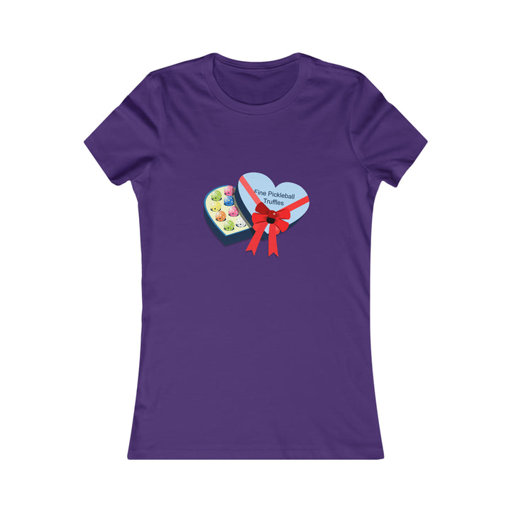 Pickleball Truffles Women's Slim-Fit Premium Cotton T-Shirt - Great Pickleball Stuff