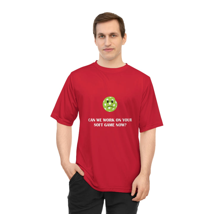 Can We Work On Your Soft Game Now? Unisex Moisture-Wicking T-Shirt - Great Pickleball Stuff