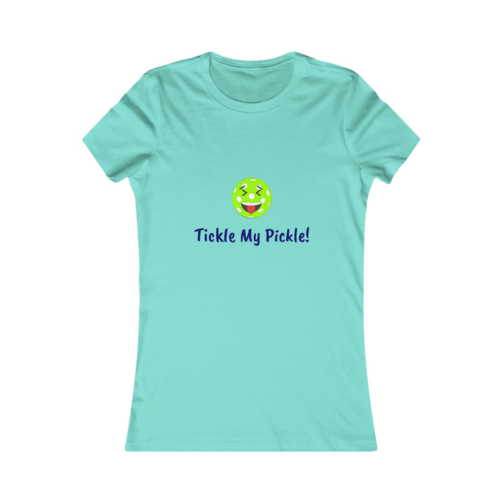 Tickle My Pickle Women's Slim-Fit Premium Cotton T-Shirt - Great Pickleball Stuff