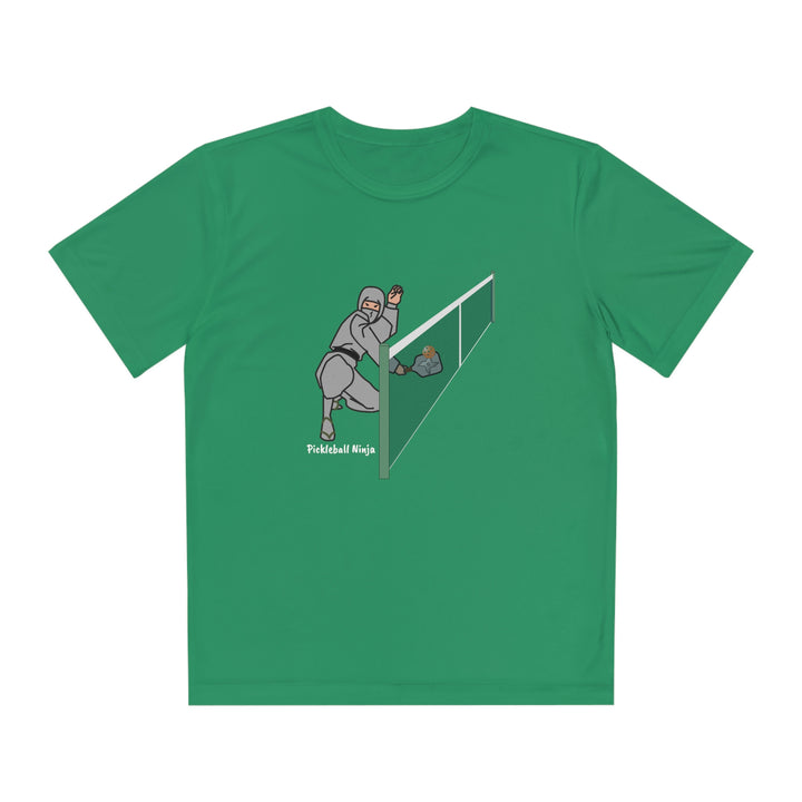 Pickleball Ninja Dinking-Male Youth Moisture-Wicking T-Shirt - Great Pickleball Stuff