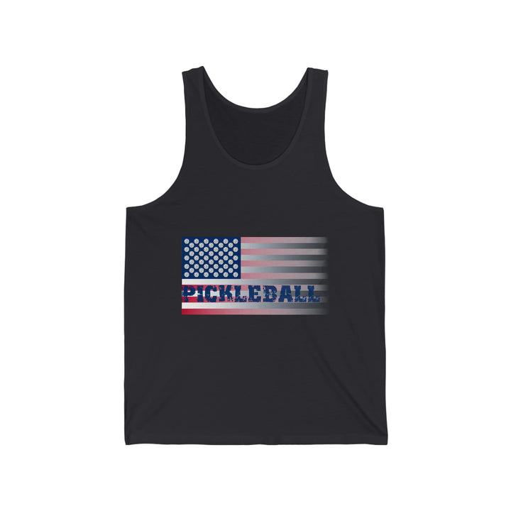 Pickleball Flag (Faded) Unisex Cotton Tank - Great Pickleball Stuff