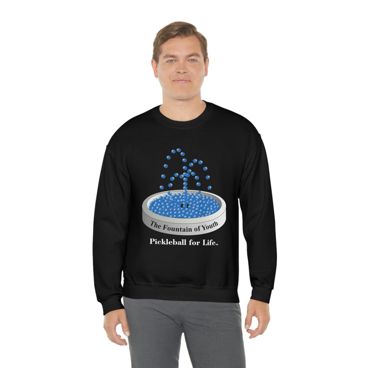 The Pickleball Fountain-Blue Unisex Crewneck Sweatshirt - Great Pickleball Stuff