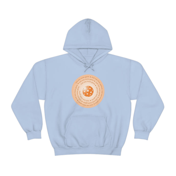 Just One More Game-Orange Unisex Hoodie - Great Pickleball Stuff