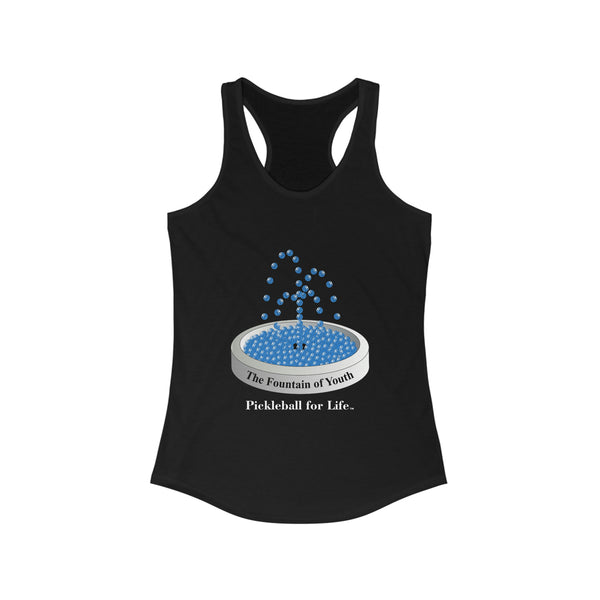 The Pickleball Fountain-Blue Women's Racerback Tank - Great Pickleball Stuff