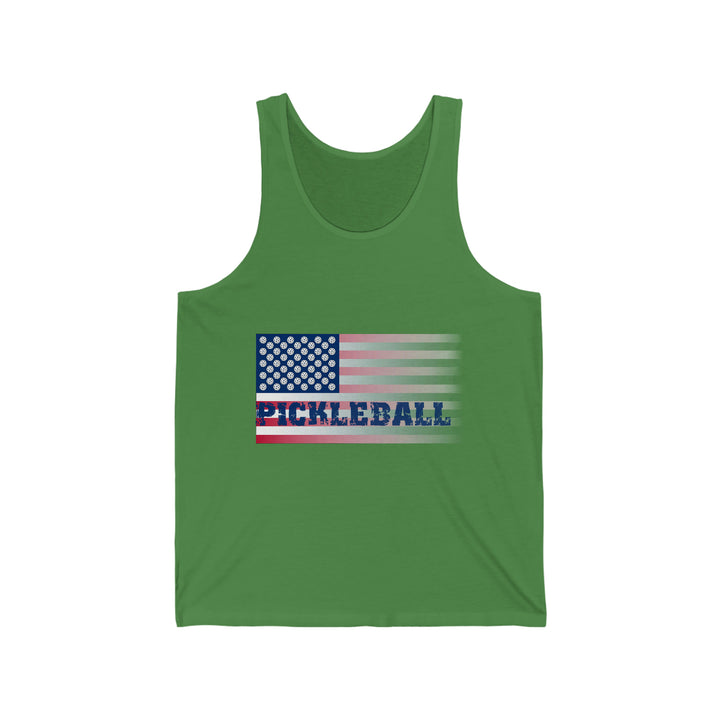 Pickleball Flag (Faded) Unisex Cotton Tank - Great Pickleball Stuff