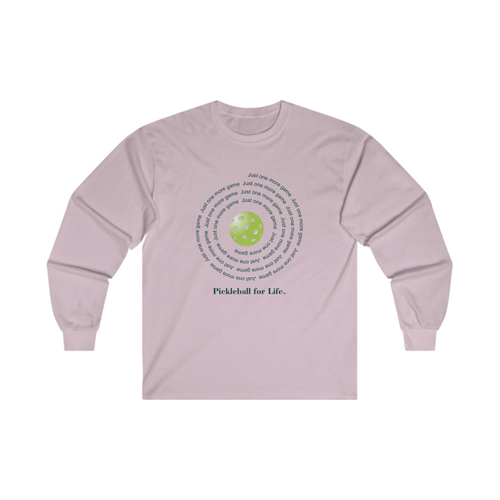 Just One More Game-Spiral Ultra Cotton Long Sleeve Tee - Great Pickleball Stuff