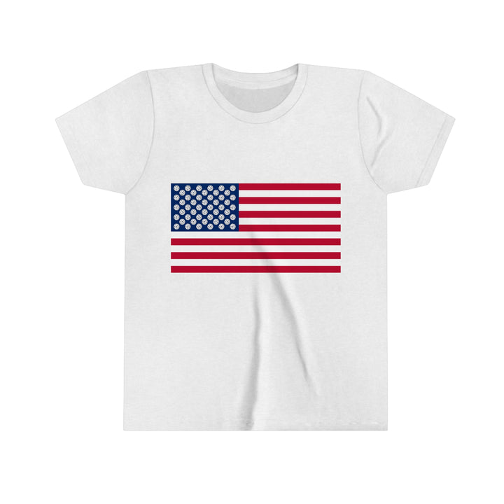 Pickleball Stars Flag Youth T-Shirt - Great Pickleball Stuff