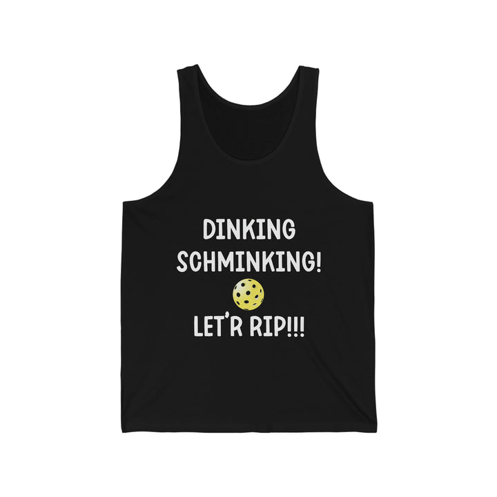 Dinking Schminking Unisex Cotton Tank - Great Pickleball Stuff