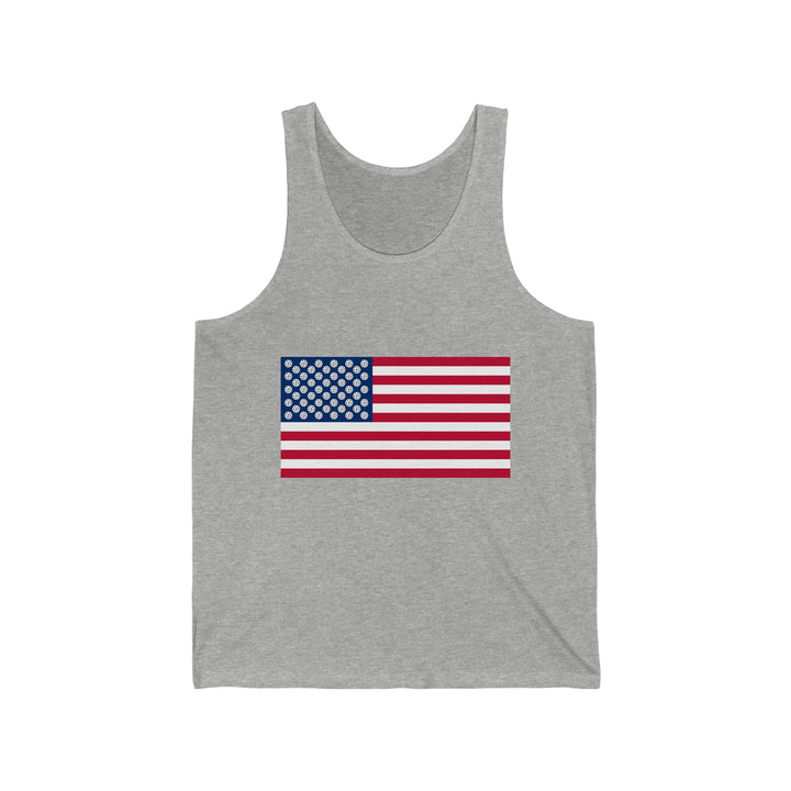 Pickleball Stars Flag Unisex Cotton Tank - Great Pickleball Stuff