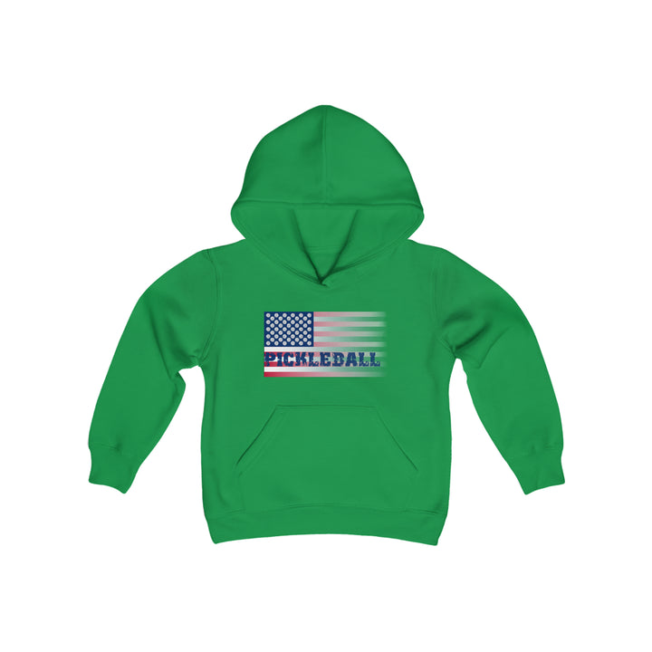 Pickleball Flag (Faded) Youth Hoodie - Great Pickleball Stuff