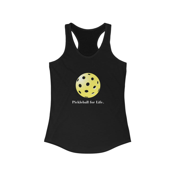 Pickleball for Life-Yellow Women's Racerback Tank - Great Pickleball Stuff