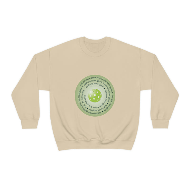 Just One More Game-Green Unisex Crewneck Sweatshirt - Great Pickleball Stuff